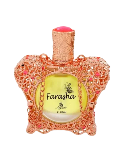 Farasha, ulei concentrat de parfum Khadlaj Perfumes, 28ml, un miros fructat oriental. Un parfum arabesc feminin, delicat si dinamic in acelasi timp.