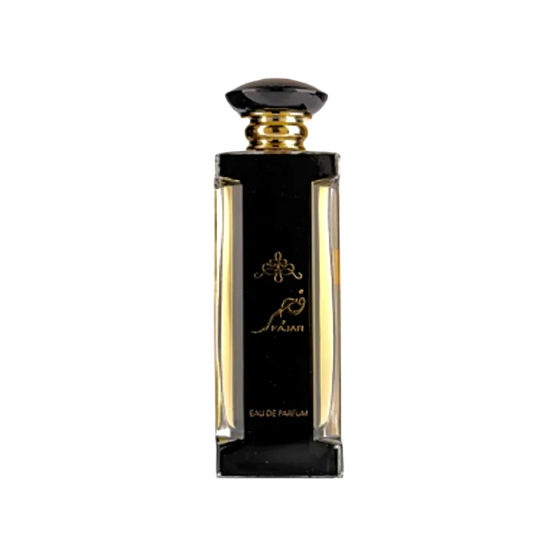Parfum oriental dama Fajar de la  Ard Al Khaleej, un miros oriental cu acorduri de piele dulce, lemn și tămâie. Excepțional de bine amestecat, este un „dans” sofisticat, fără cusur, pe pielea ta.