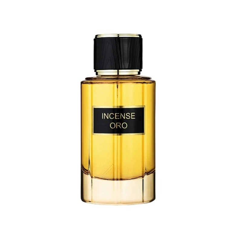Parfum Arabesc Incense Oro Confidential de la Fragrance World puternic și elegant, lemnos oriental, evoca amintiri dintr-un alt timp și un loc cu o structură olfactivă modernă .