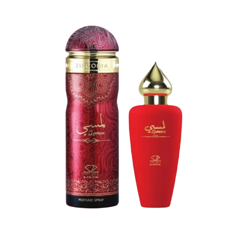 Lamsee Zirconia Arabia set cadou parfum arabesc femei si deo spray 200ml . Parfumuri Arabesti Pentru Femei. Shop Dubai Aromas