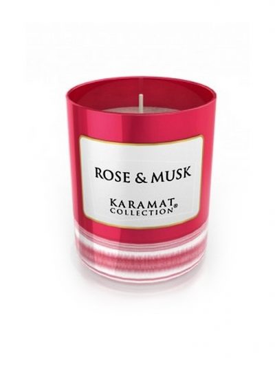 Rose & Musk Lumanare Parfumata Aromele de mosc și trandafir, Lumanari parfumate cu parfumuri arabesti , parfum pentru camera - casa .