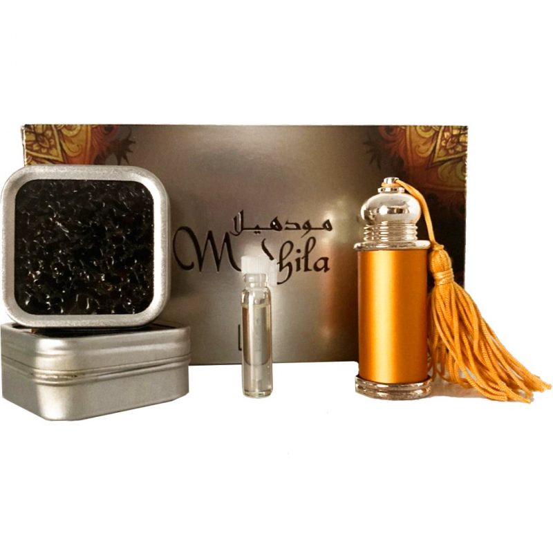 Attar parfum arabesc si bakhoor Mudhila set de colectie