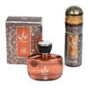 Rayan Zirconia Arabia set parfum arabesc barbatesc. Oriental lemnos, nobil, carismatic, intens. Setul contine: 1buc parfum 100ml  si 1buc deodorant 200ml. Fabricate in Emiratele Arabe Unite.