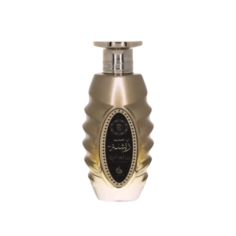 Rabsha Atyaab de la Khadlaj, parfum arabesc, oriental lemnos. Un melanj de arome orientale, condimente, ambra si lemn de agar (oud). Livrare gratuita la comenzi peste 100 lei.