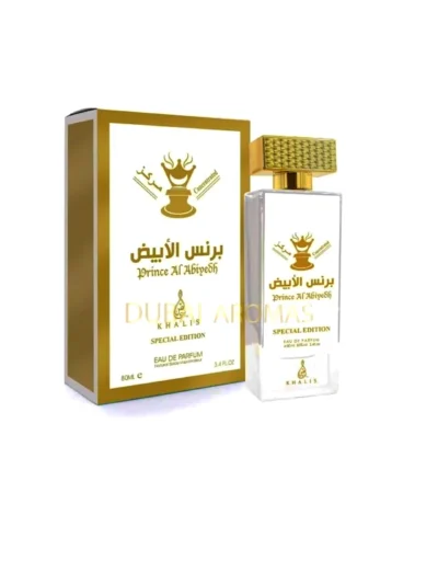 Parfum arabesc Khalis Prince al Abiyedh Special Edition Concentrated. Un miros lemnos usor gurmand, o creatie inspirata de vechile mistere ale Arabiei.