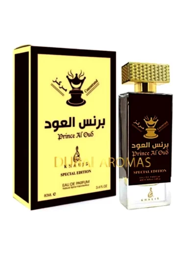 Parfum arabesc Khalis Prince al Oud Special Edition Concentrated. Un parfum oriental lemnos, o creatie inspirata de vechile mistere ale Arabiei.