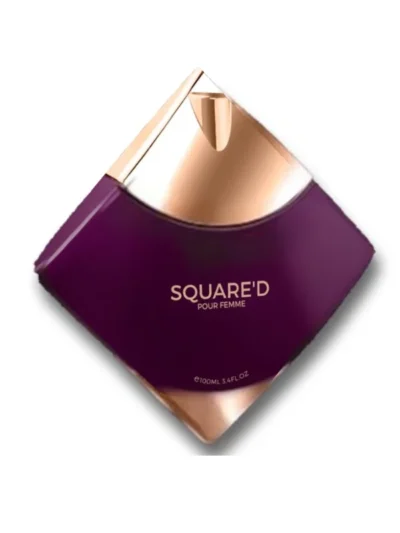 Mirada Square'd, parfum arabesc, floral oriental. Violetul este culoarea perfectă de purtat atunci când doriți să exprimați pasiune aprinsă. Fabricat in Emiratele Arabe Unite.