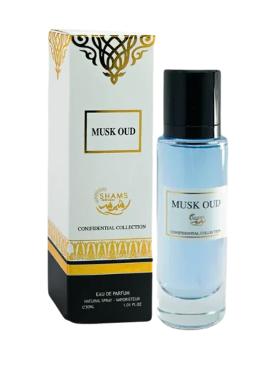 Parfum  Musk Oud 30ml Confidential Collection, un parfum lemnos, usor floral, intens, animalic, senzual, opulent.  Parfum Inspirat din Roja Musk Aoud