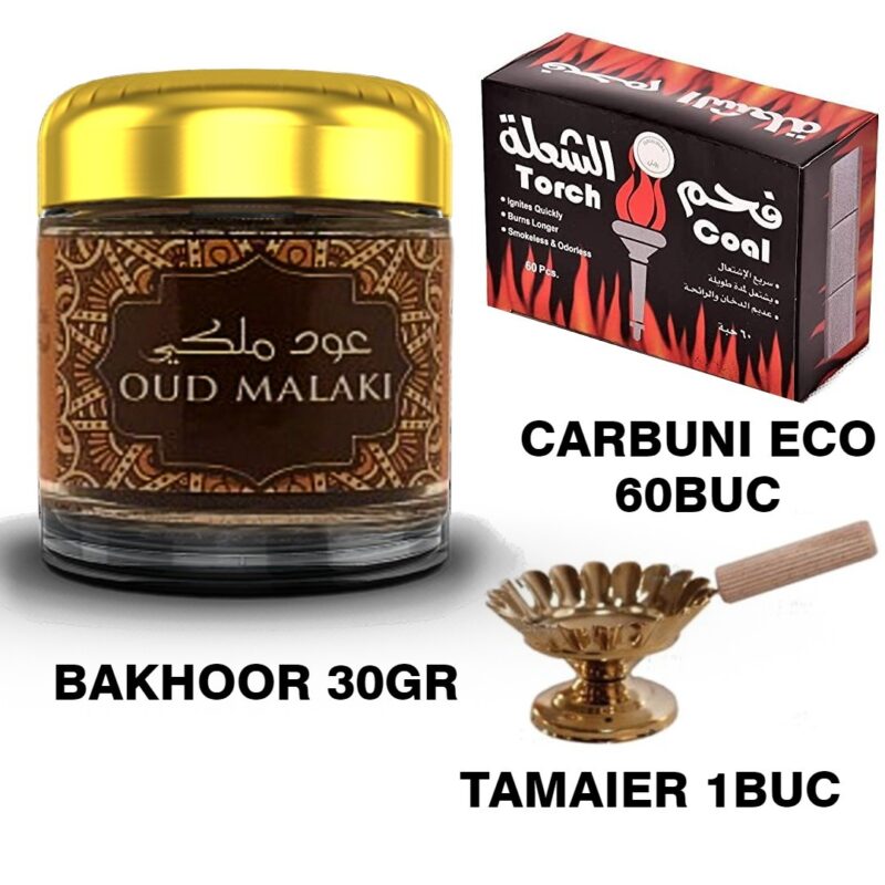 Set Bukhoor Aromaterapie Naturala aroma de oud. Bakhoor + catui + carbuni eco. Aromatizant interior oriental miros de lemn de agar