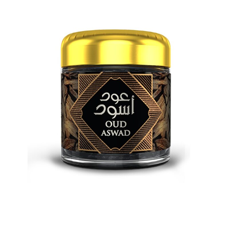 Oud Aswad Aromatizant interior Bakhoor. 30gr așchii de lemn de agar infuzate cu uleiuri esentiale parfumate