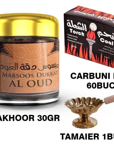 Set Tamaie Bakhoor 30gr + Carbuni Eco 60 buc + Tamaier 1 buc. Aromaterapie Naturala