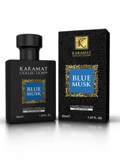Blue Musk parfum arabesc, fresh oriental de o profunzime enigmatică, care fascinează simțurile. o esenta seductoare atemporală, parfumuri arabesti de la Karamat Collection.