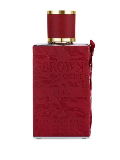 Parfum oriental femeie Brown Orchid Ruby, parfum arabesc floral oriental, delicat, senzual. Brown Orchid Ruby, o declaratie florala, dezvaluita treptat, de arome de iris, trandafir, mosc si neroli din notele de varf. Infasurate intr-o panglica de acorduri verzi de vetiver si cedru combinate cu frumusetea tuberozei din notele de mijloc. Si tesute cu lemn de santal si aromate cu dulceata vaniliei si a boabelor de tonka din notele de baza. Brown Orchid Ruby, parfum arabesc femei, dezvaluie feminitatea, unui parfum oriental, senzual. Parfumuri Arabesti Dama Fabricate in Emirate Arabe Unite.