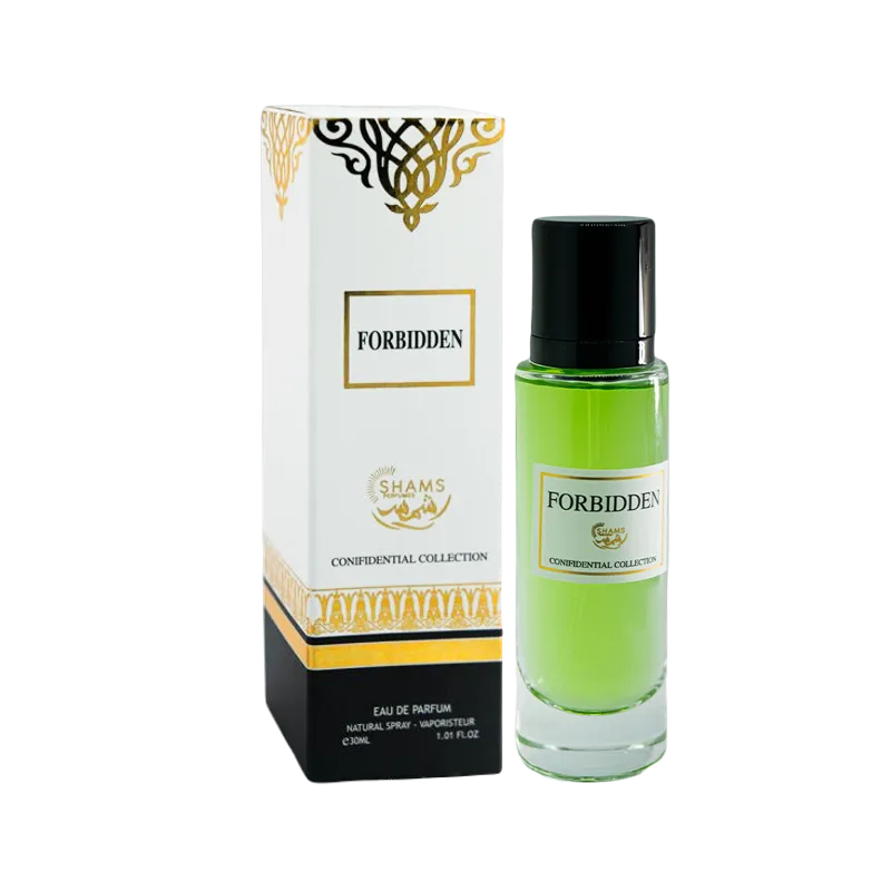 Parfum Forbidden 30ml Confidential privee couture collection, un parfum fresh, usor lemnos. Shop parfum fabricat in EAU - Dubai.