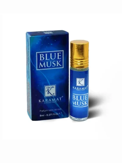 Blue Musk, ulei concentrat de parfum arabesc, cu miros fresh oriental. Attar Roll on pentru femei si barbati. Shop Dubai Aromas Arabian collection