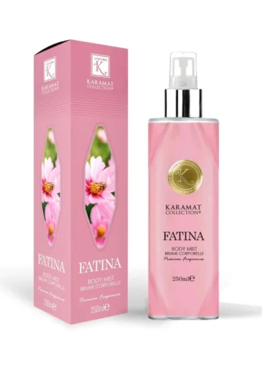 Fatina, parfum arabesc de corp body mist si par, un miros oriental gurmand. Un parfum inegalabil de o profunzime enigmatica care fascineaza simturile. Persistenta indelungata si siaj puternic.