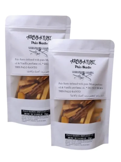 . Aromafume Palo Santo este un lemn infuzat cu rasini
