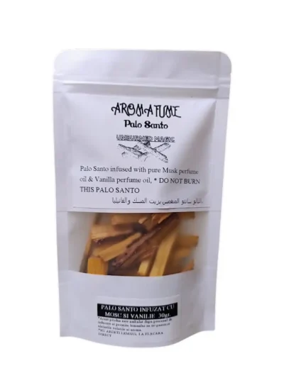 Palo Santo Fara Ardere Infuzat Cu Mosc Si Vanilie