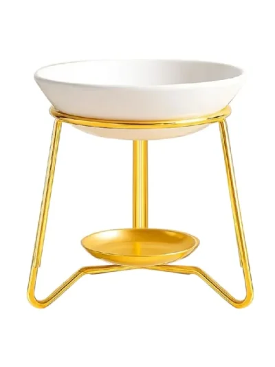 Suport De Ars Pentru Aromaterapie Din Ceramică Si Metal Auriu