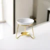 Suport De Ars Pentru Aromaterapie Din Ceramică Si Metal Auriu
